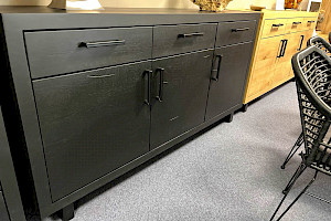 Sideboard Eiche massiv schwarz