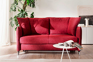 Schlafsofa Z21661 - Stoffbezug, rot