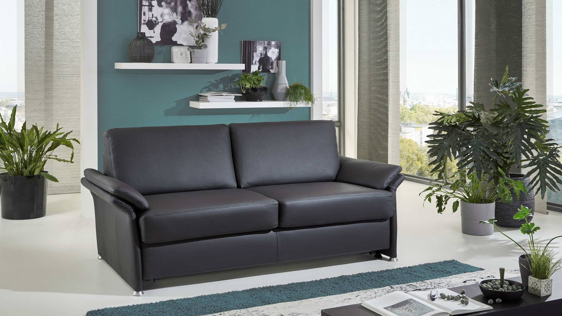 Schlafsofa Z21717 - Lederbezug