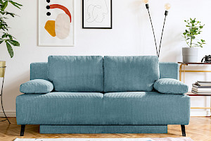 Schlafsofa Z21692 - Cord blau, 140x194cm Liegefläche