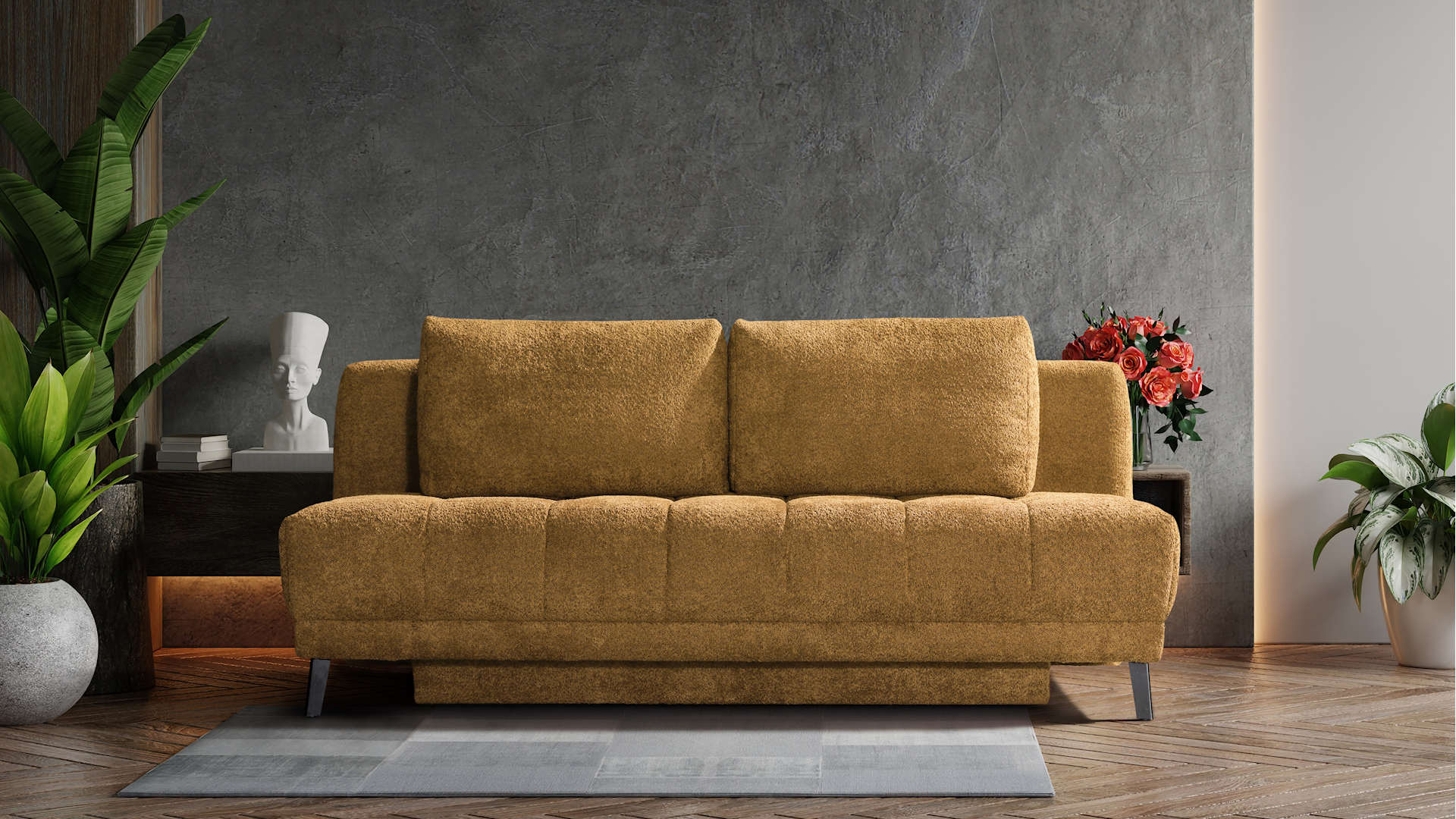 Schlafsofa Z21681- Stoffbezug, Boxspring