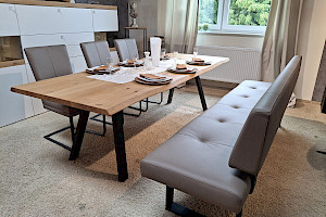 Essgruppe | Tisch, Bank, 3 Stühle