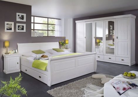 Schlafzimmer Holz weiß Z22584