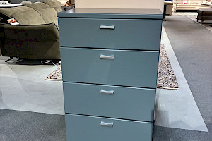 Schubkastenkommode in Lack Ocean matt