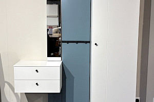 Sudbrock Garderobe SINA in Lack weiß+taubenblau