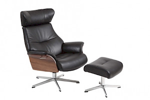 Ledersessel Z22917 - drehbar, Hocker