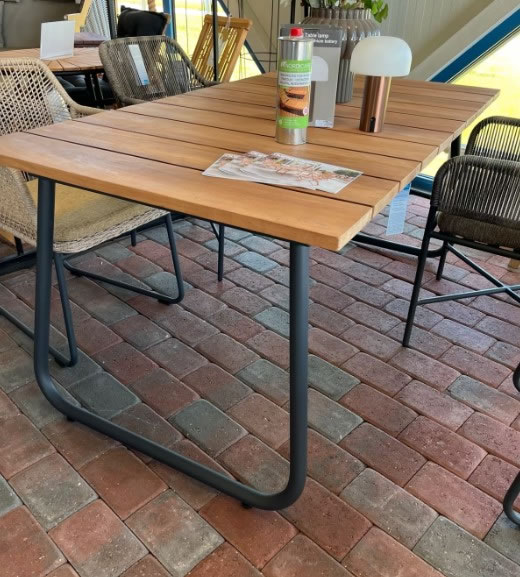 Gartentisch Teak massiv 160x90cm